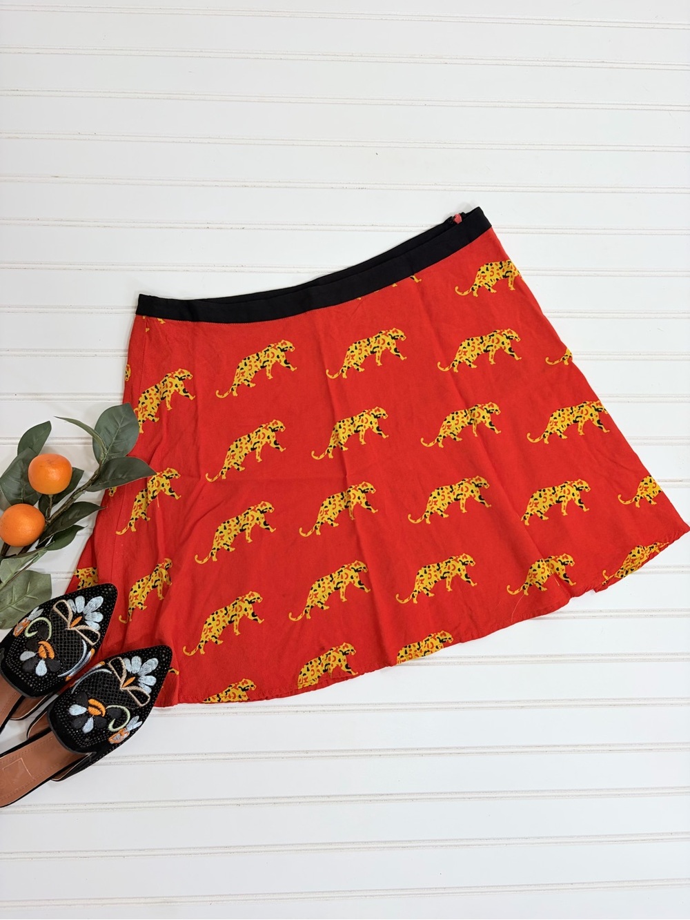 MADE For Impulse Jaguar Print Skater Skirt